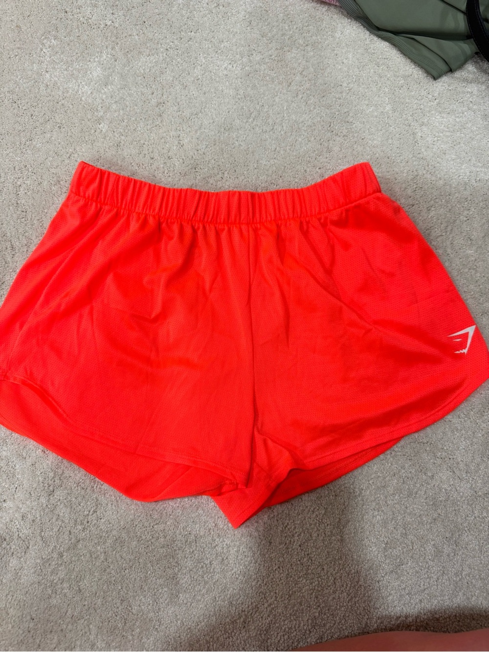 Gymshark Women's Bright Coral Running Shorts